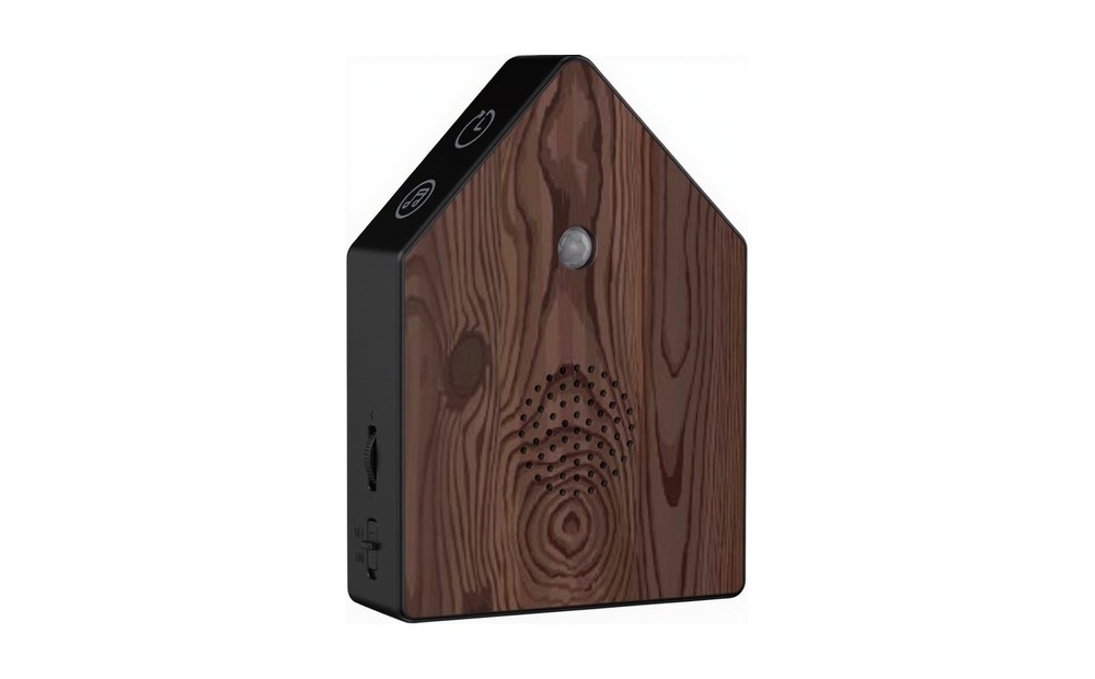 Vogelhuisje met geluid Walnut