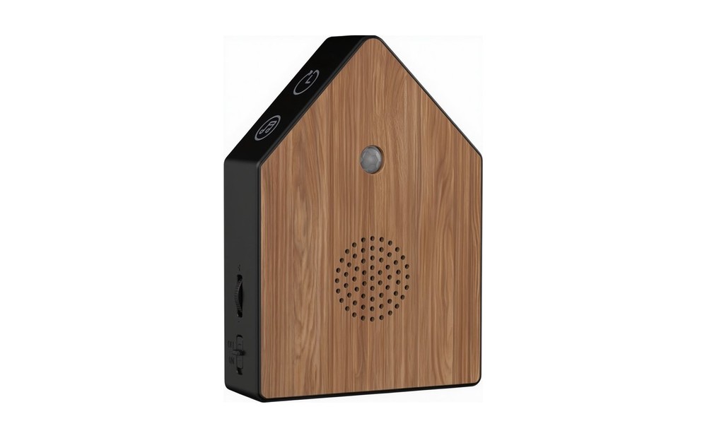 Vogelhuisje met geluid Black & Oak