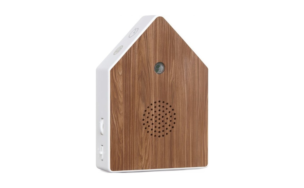 Vogelhuisje met geluid White & Oak