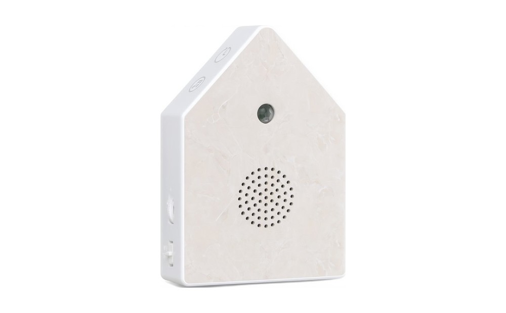 Vogelhuisje met geluid White Warm